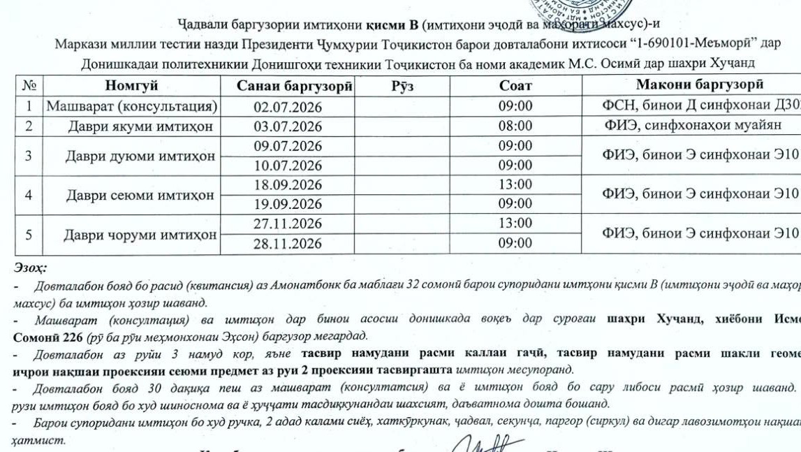 БА ТАВАҶҶУҲИ ДОВТАЛАБОН!
